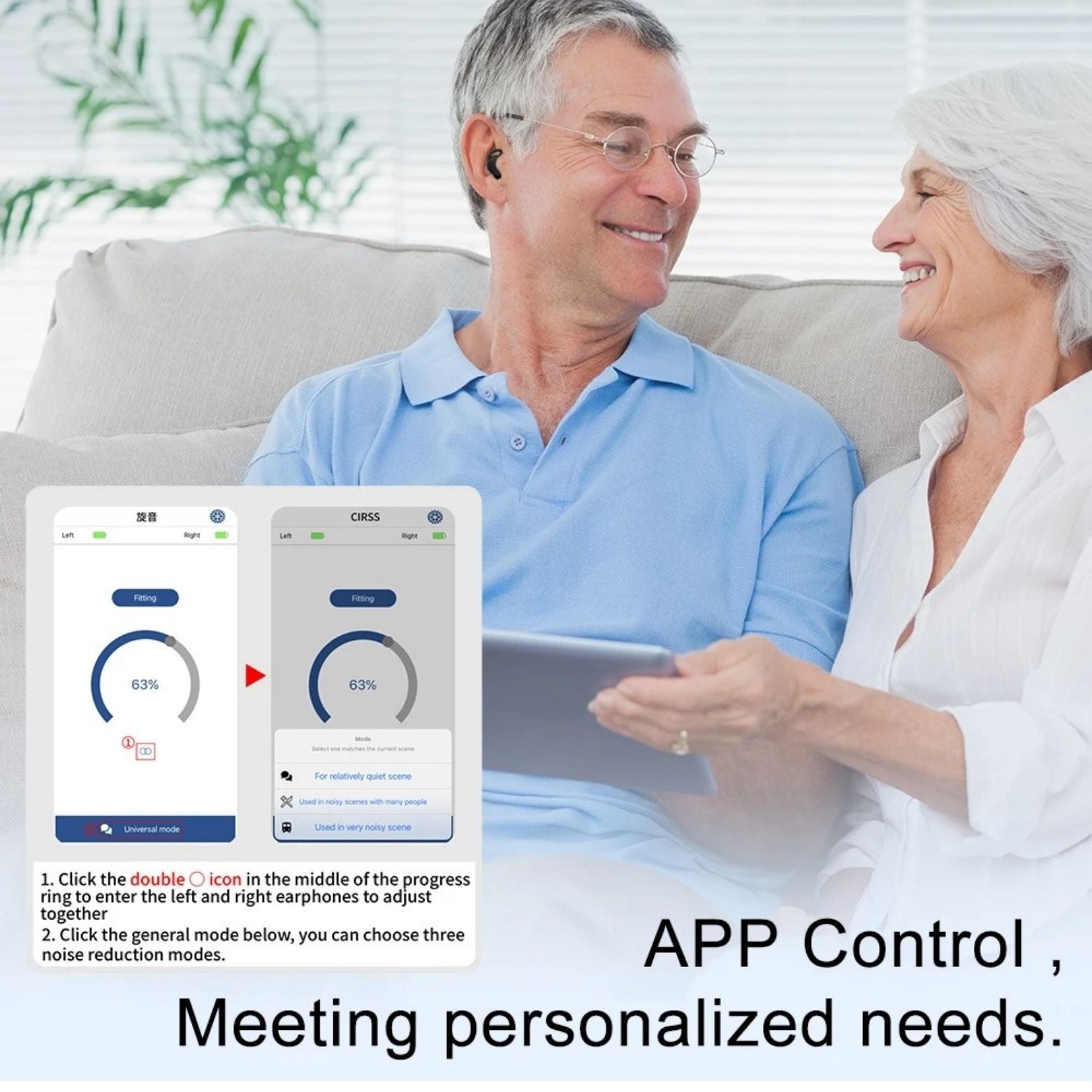 VoiceVivid™  Bluetooth Hearing Aids ITE (App Controlled)