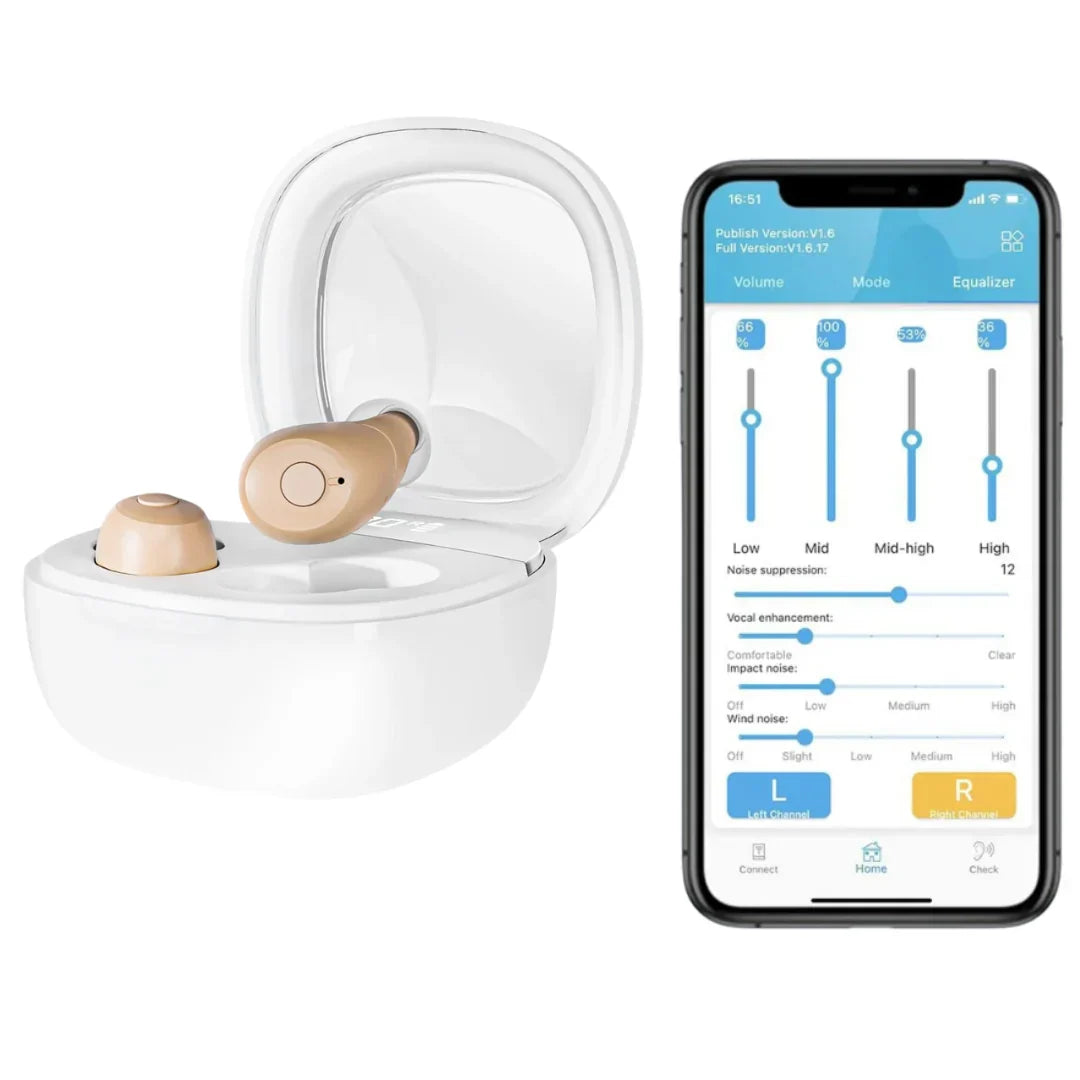 VoiceVivid™ Tiny ITE Bluetooth Hearing Aids (App Controlled)