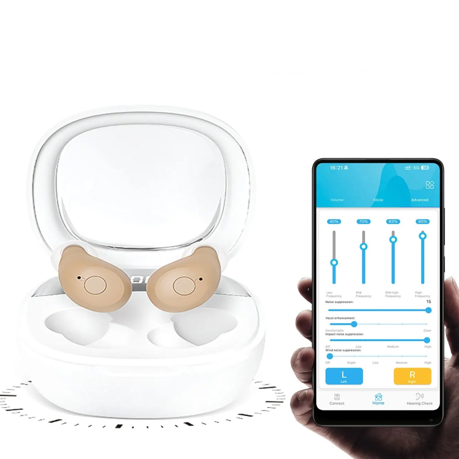 VoiceVivid™ Tiny ITE Bluetooth Hearing Aids (App Controlled)