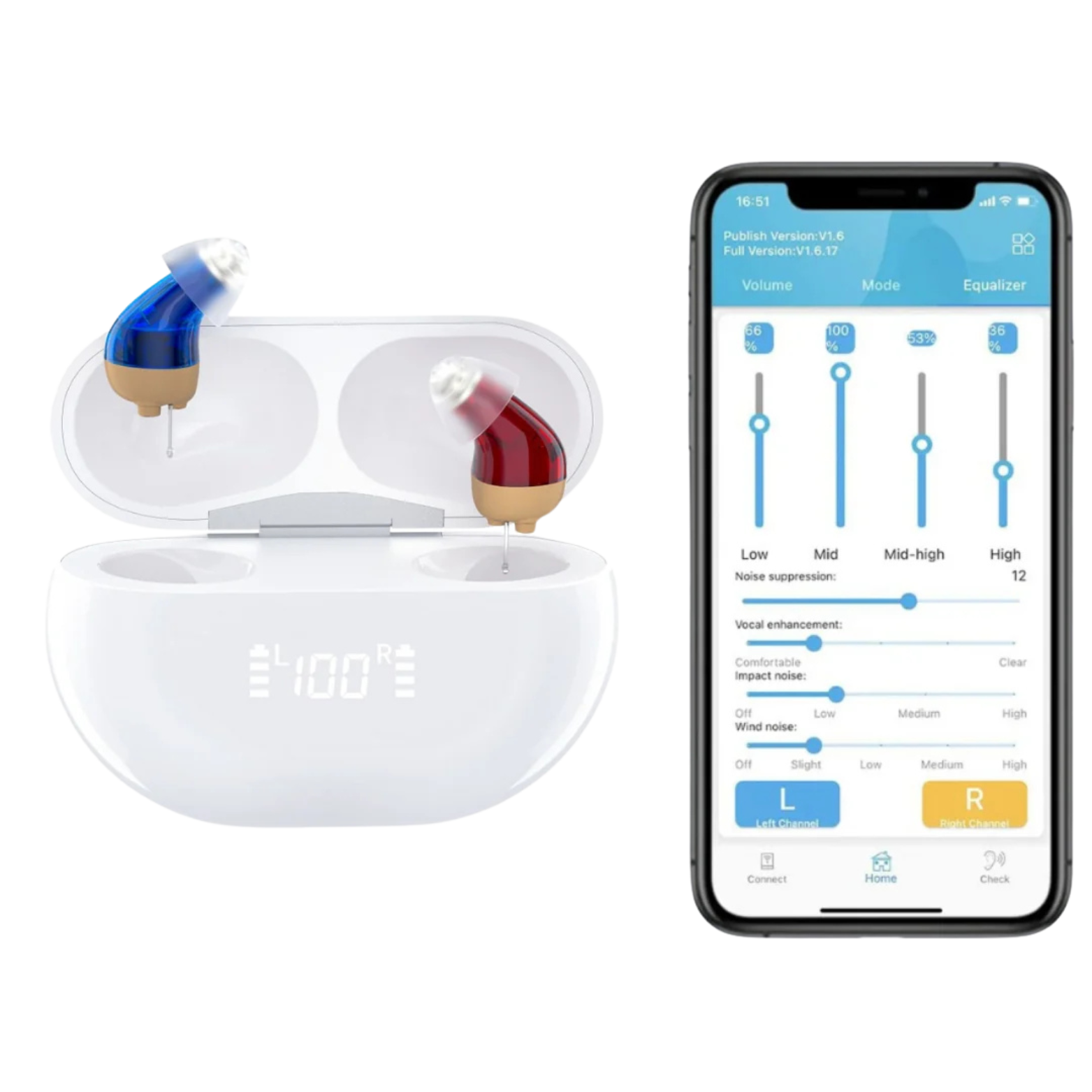 VoiceVivid™  Micro CIC Hearing Aids (App Controlled)