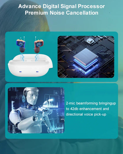 HeaSouls CIC Hearing Aids +  UV Sterilizer