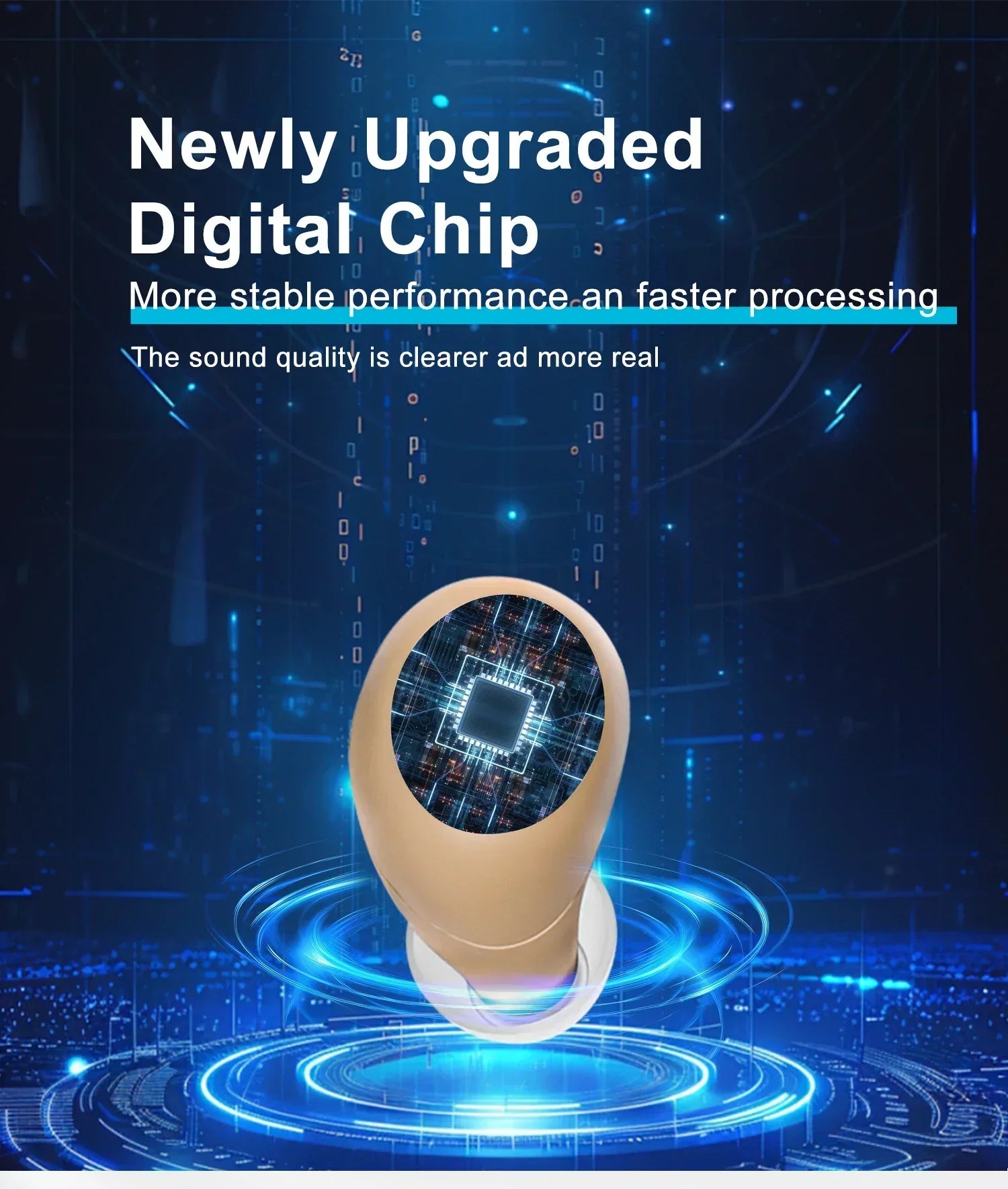 VoiceVivid™ Tiny ITE Bluetooth Hearing Aids (App Controlled)