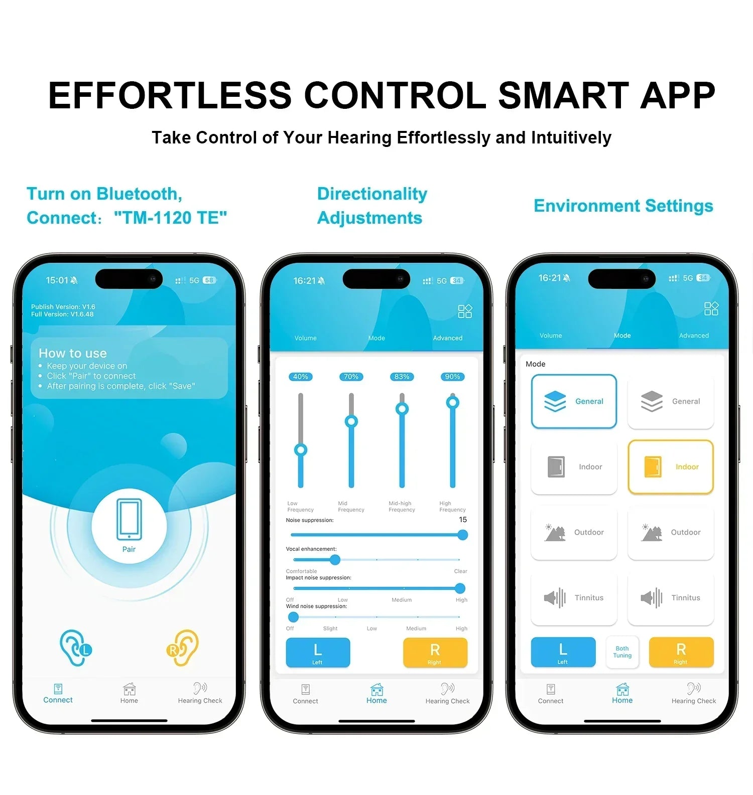 VoiceVivid™ Tiny ITE Bluetooth Hearing Aids (App Controlled)