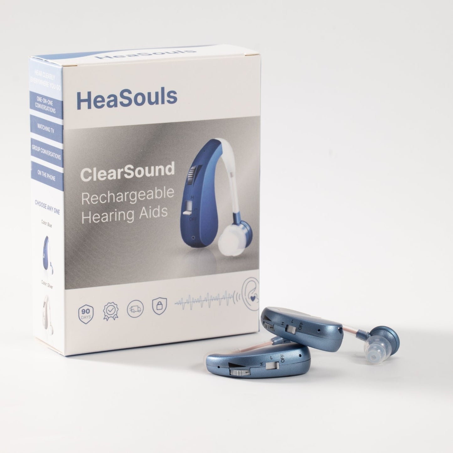 VoiceVivid™  ClearSound BTE Rechargeable Hearing Aids (Pair Of 2)
